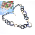 2021 colorful boho big long acrylic chain link luxury vintage necklace